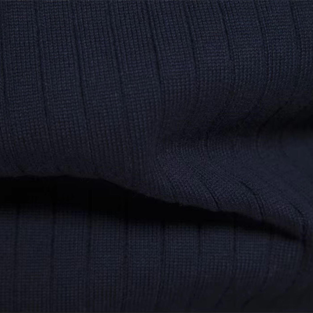 Men's Sweater | Half Zip, Stand Collar, Ribbed Cuffs And Hem
