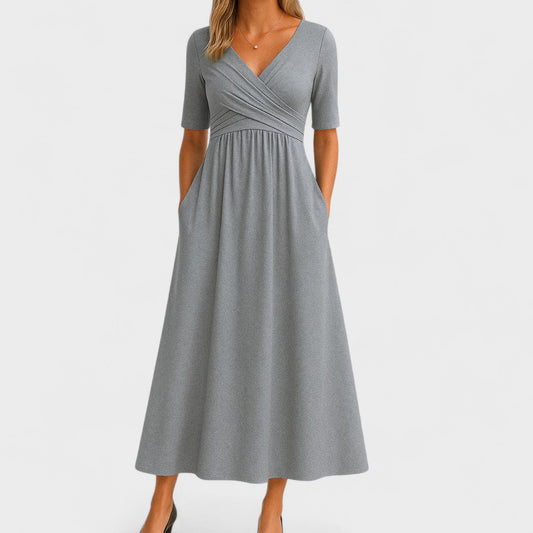 Midi Dress | Wrap Waist A-Line