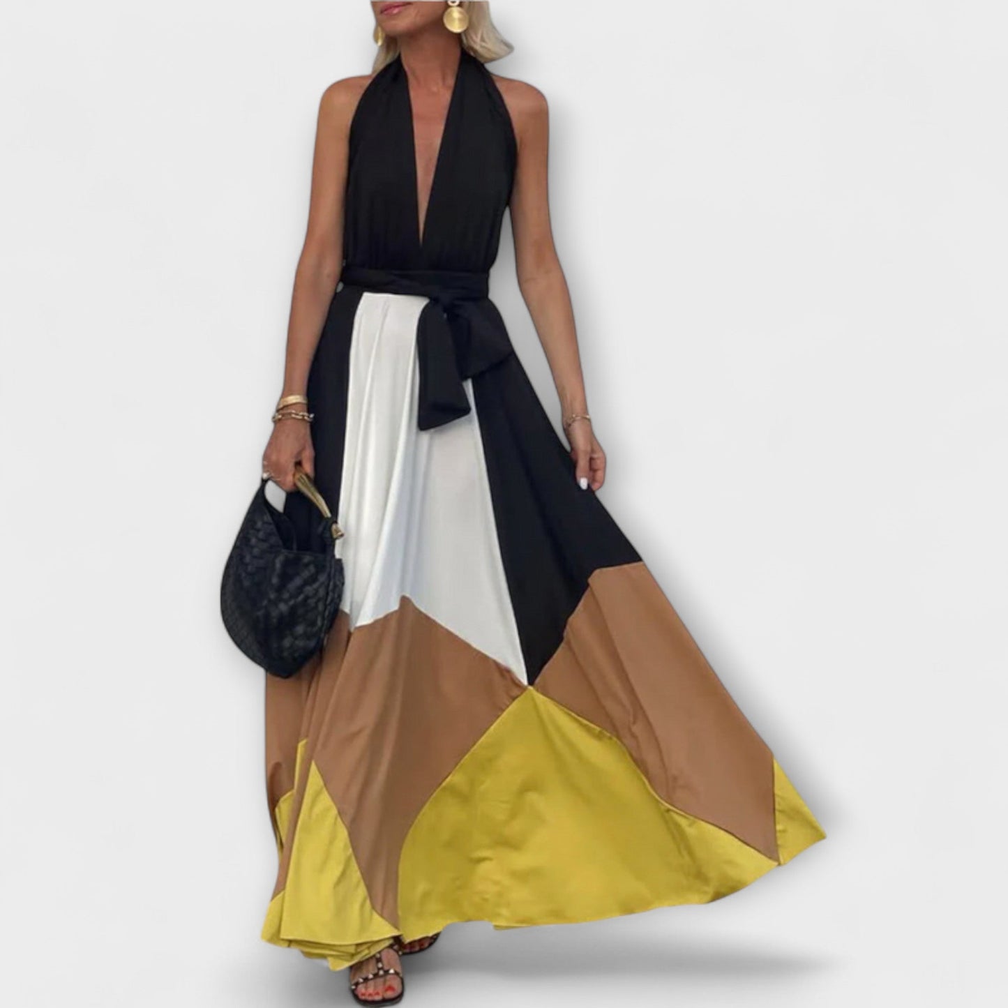 Nava - Open Back Maxi Dress for Special Occasions