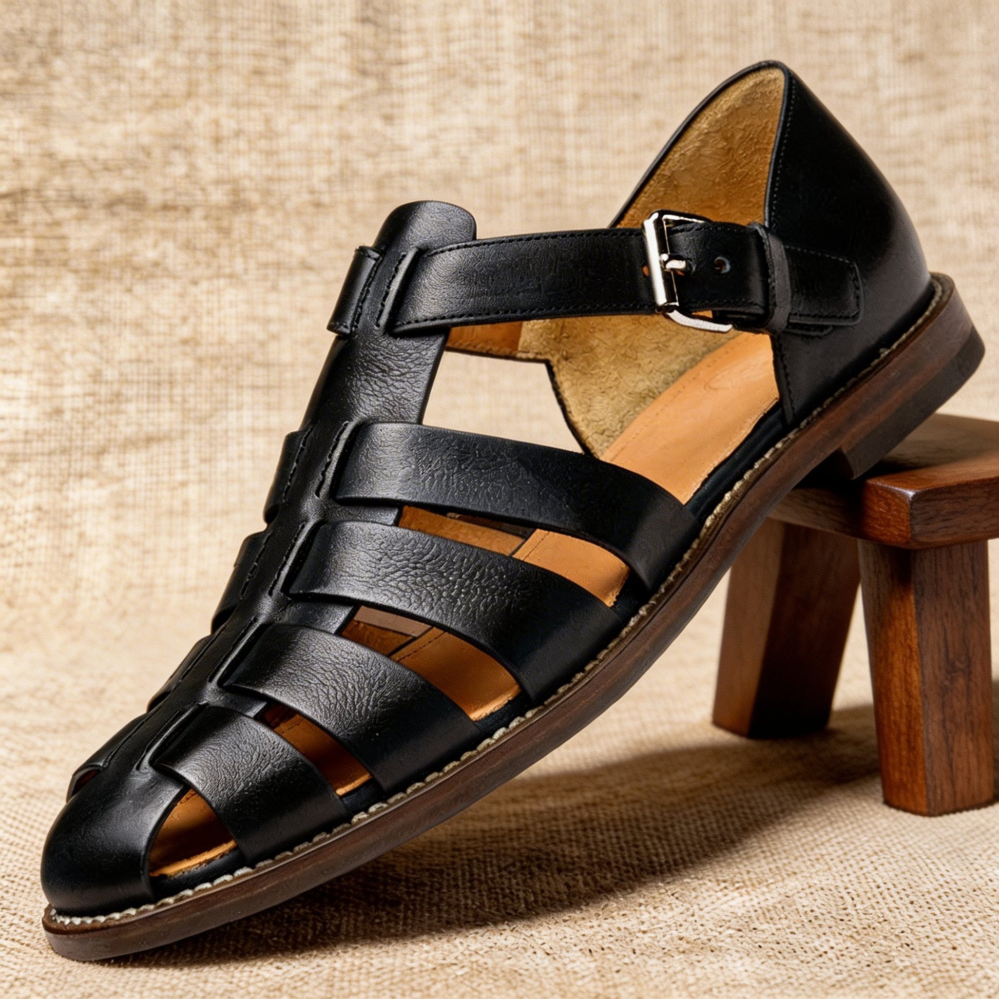 Men's Fisherman Sandals | Closed-Toe Woven Strap Summer Comfort