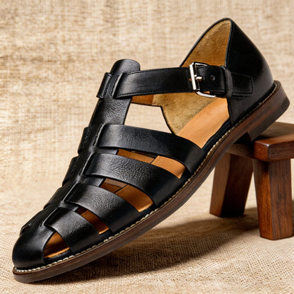 Men's Fisherman Sandals | Closed-Toe Woven Strap Summer Comfort