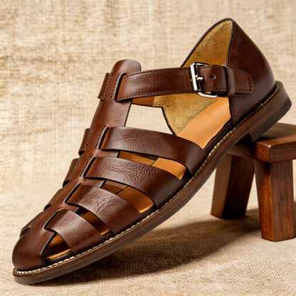 Men's Fisherman Sandals | Closed-Toe Woven Strap Summer Comfort