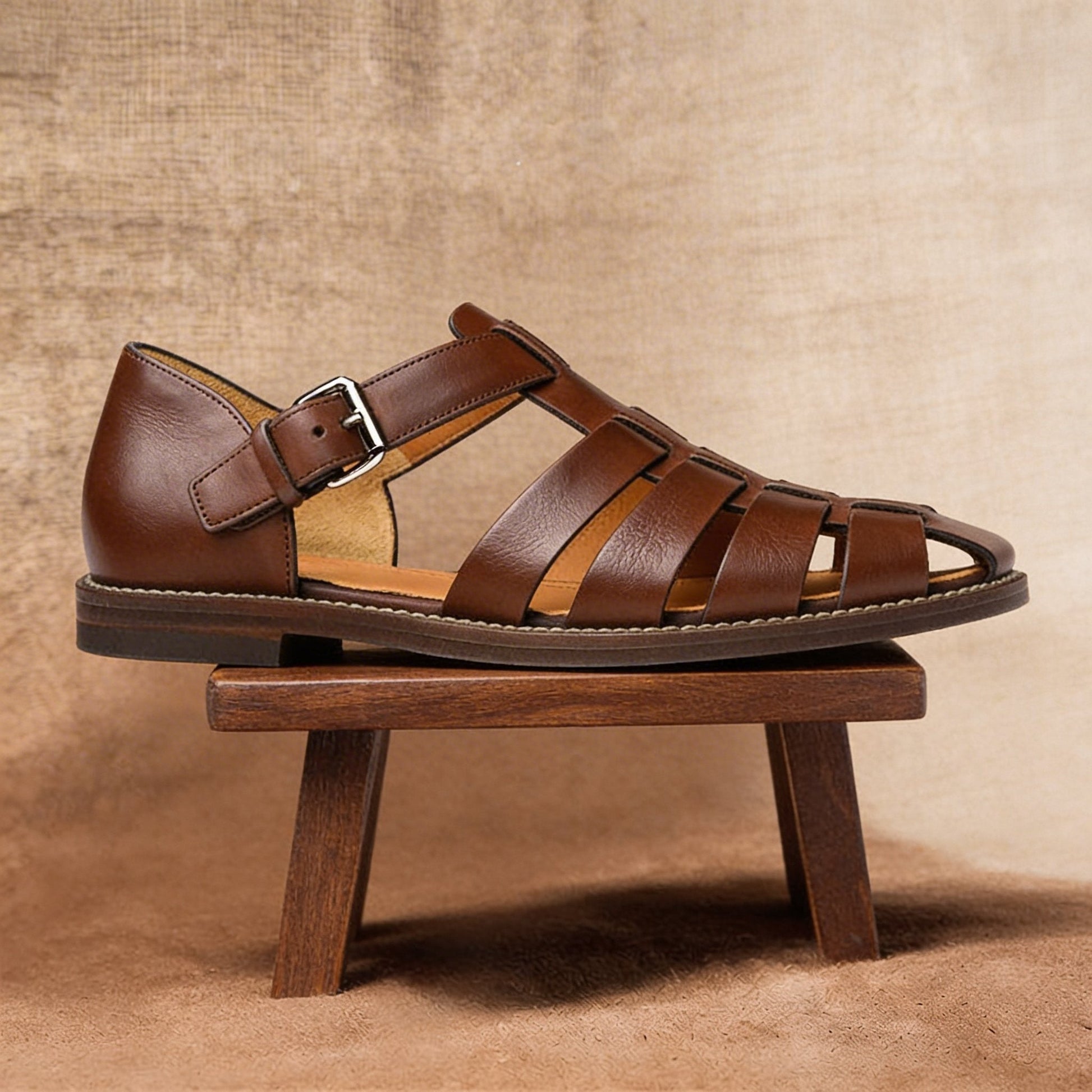 Men's Fisherman Sandals | Closed-Toe Woven Strap Summer Comfort
