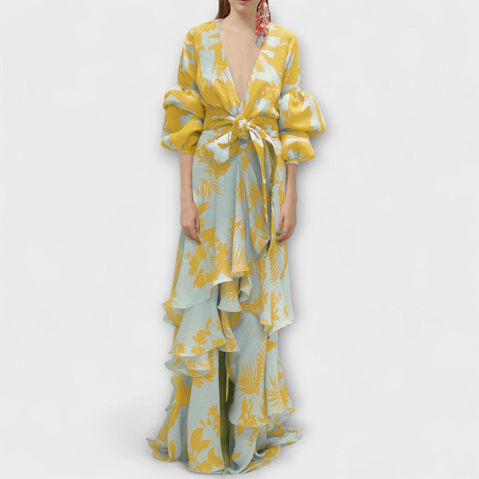 Marie - Flowy Chiffon Dress for Festive Occasions