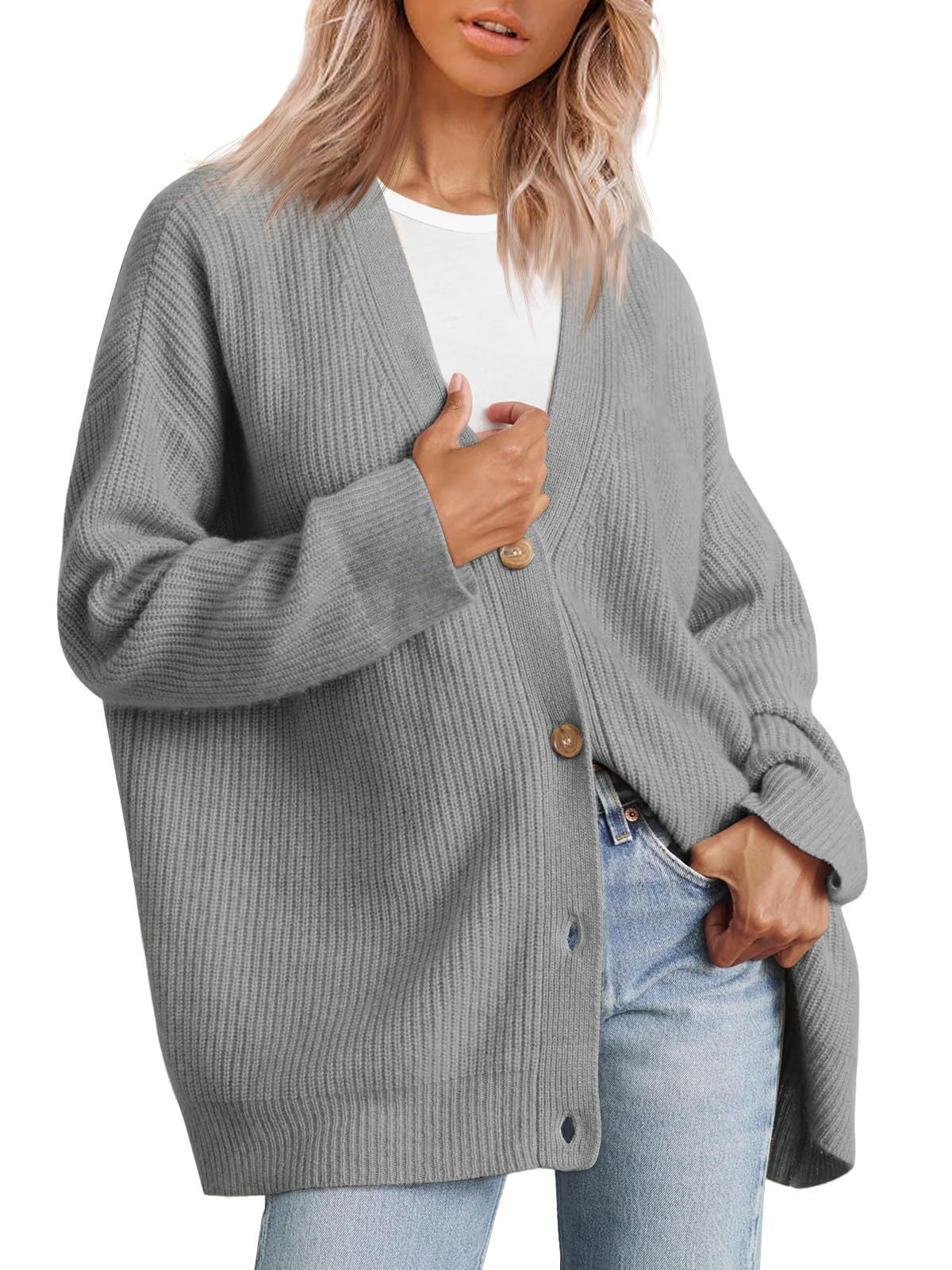 Anna - Cozy Striped Knit Cardigan for Everyday Wear