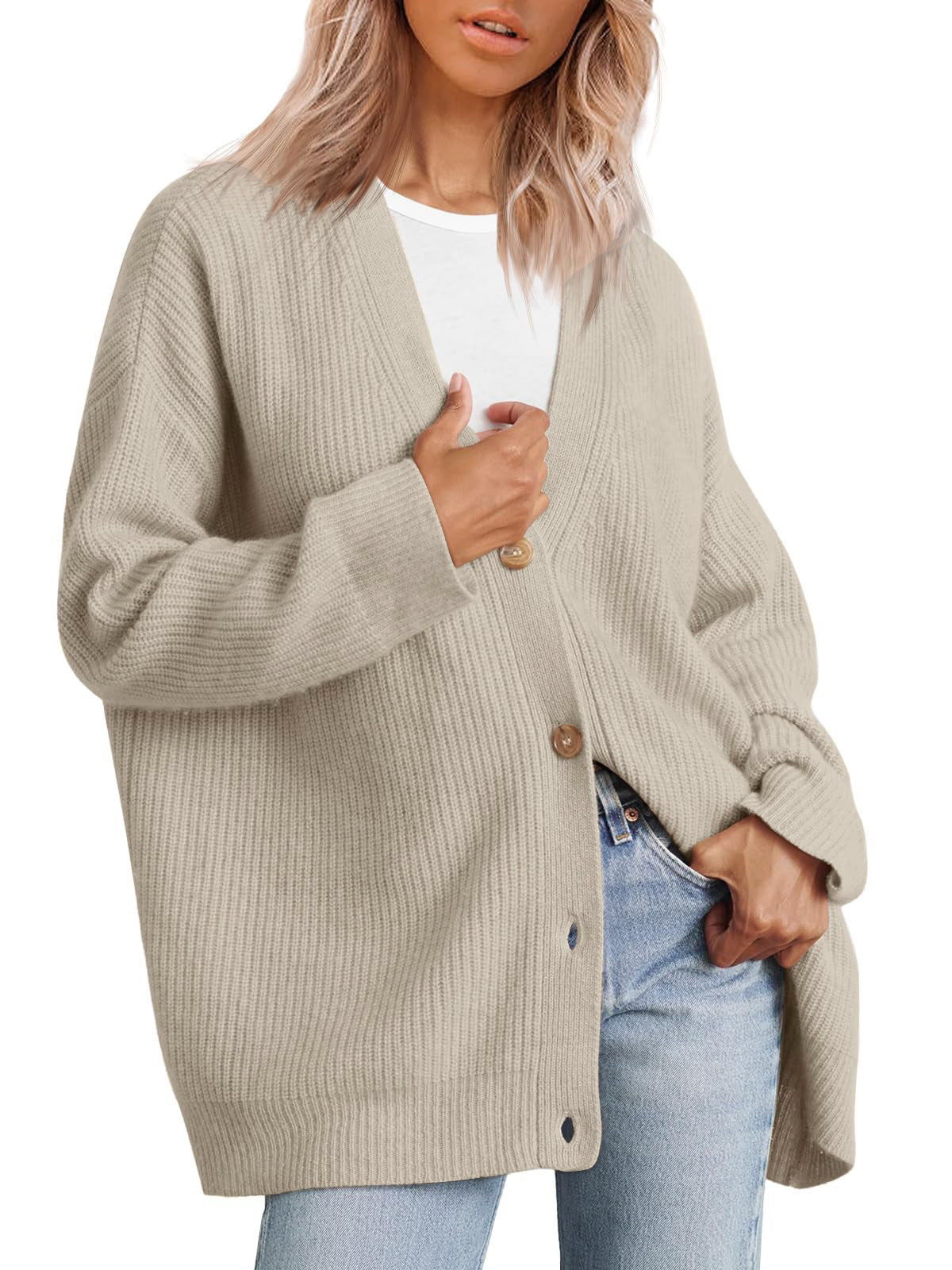Anna - Cozy Striped Knit Cardigan for Everyday Wear