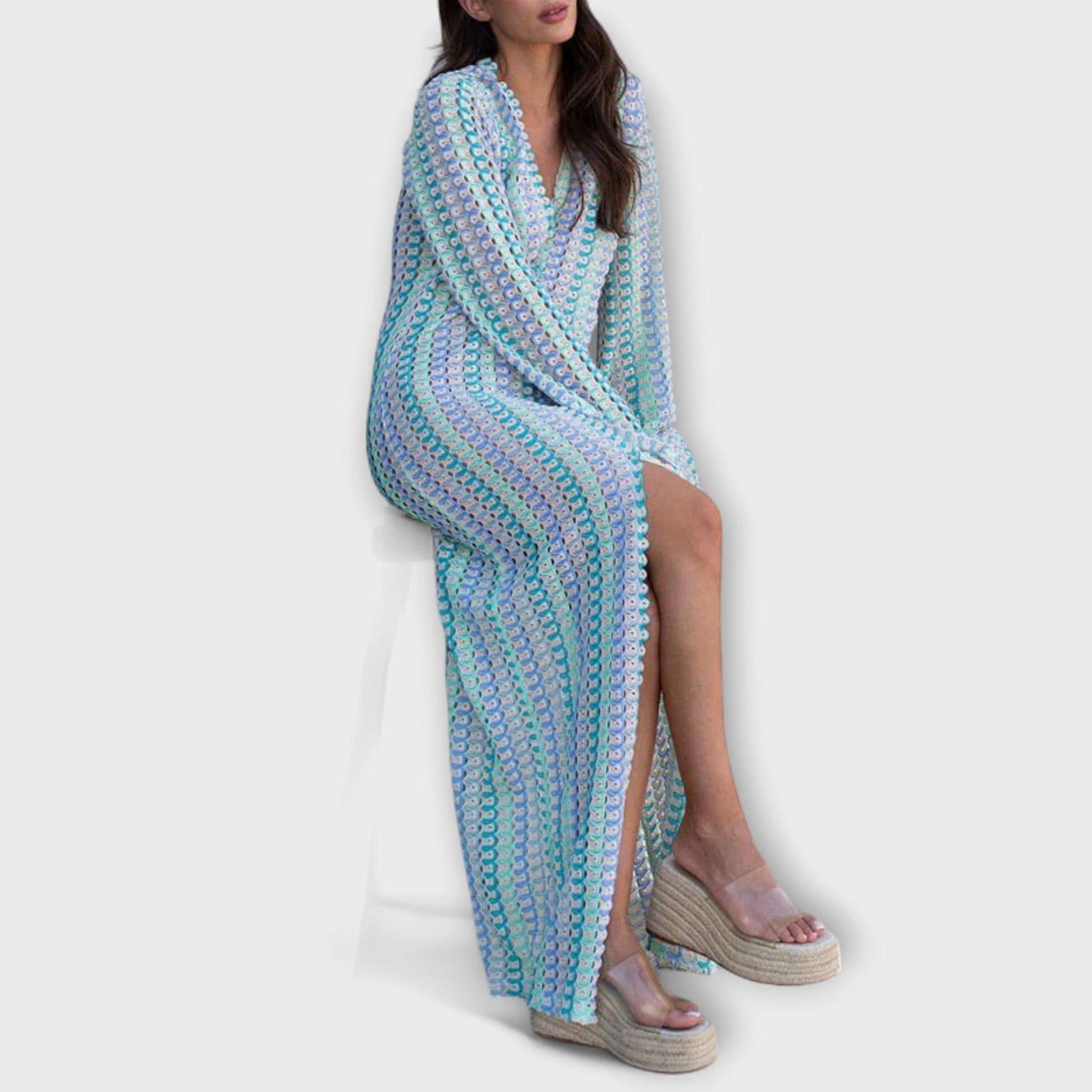 Elina V-Neck Maxi Dress for Summer Getaways