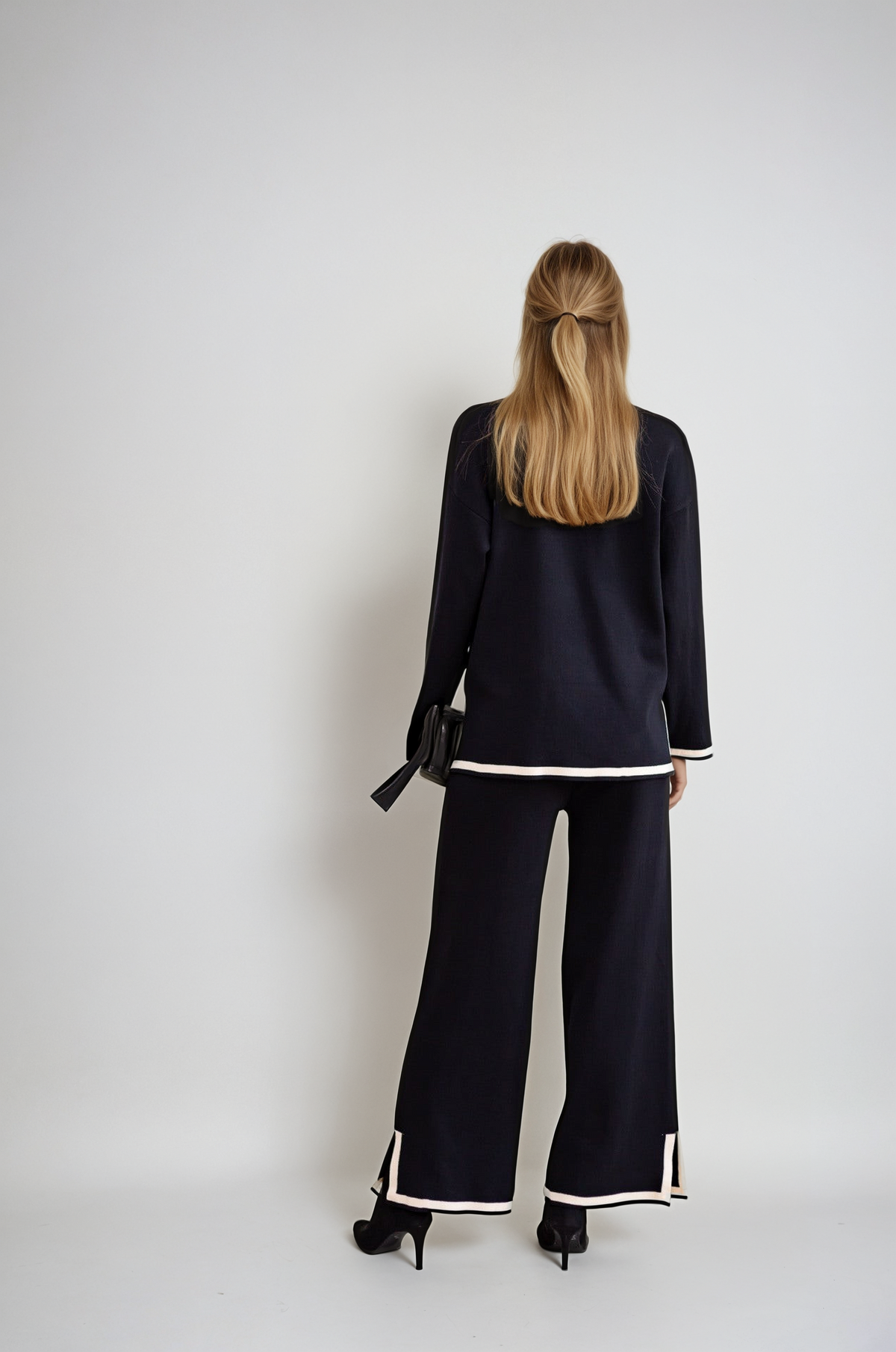 Women's Long Sleeve Two-Piece Set | Relaxed Fit & Elastic Waist 3
