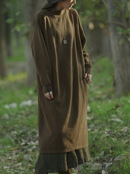 Women's Knit Dress | Stand Collar & Calf-Length 10