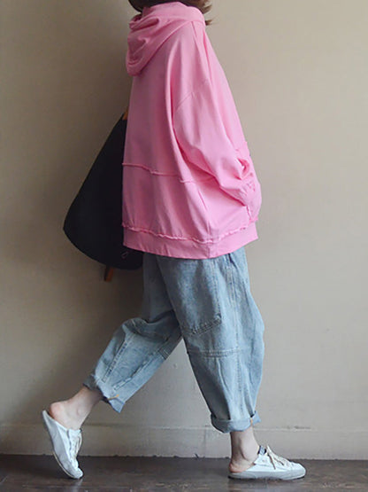 Women's Hooded Sweatshirt | Plant Print & Front Pocket 5