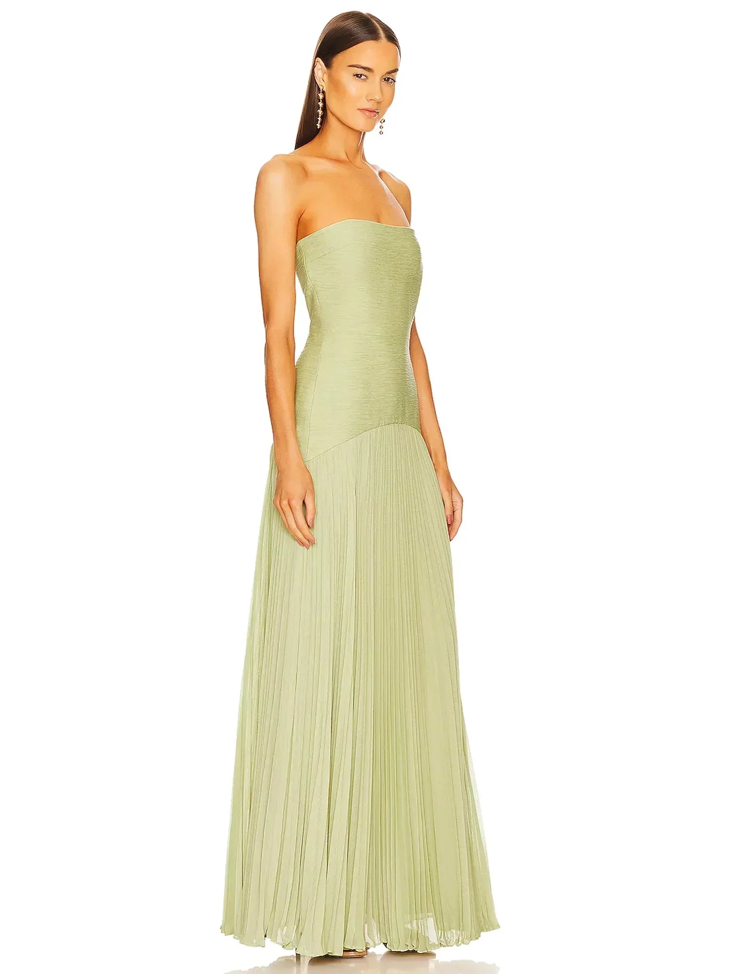 Pleated Maxi Dress Women | Strapless Elegant Evening Gown