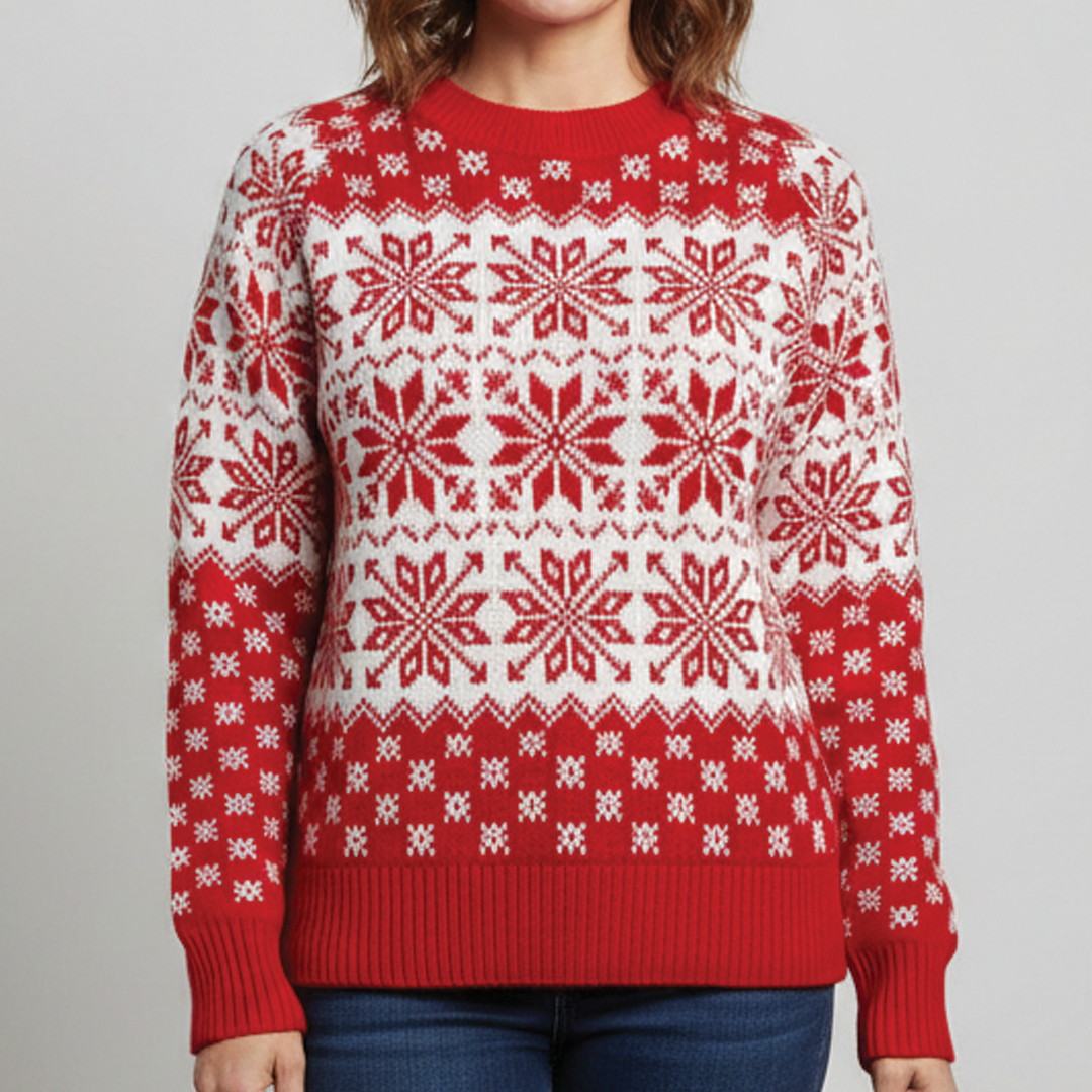Women's Christmas Sweater | Snowflake Pattern & Cosy Fit 1
