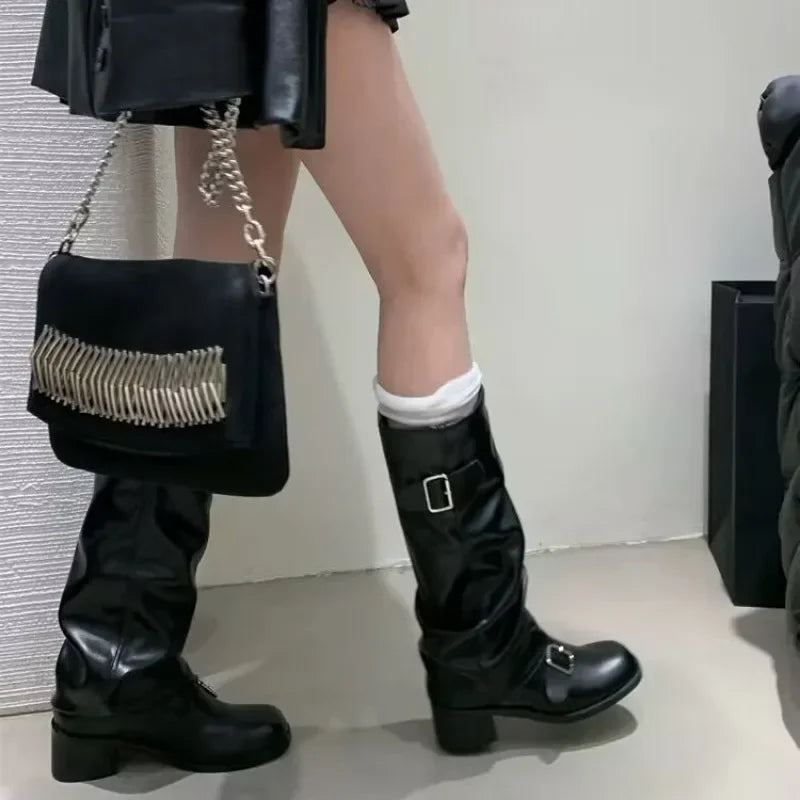 Isabella Knee-High Platform Boots for Chic Style