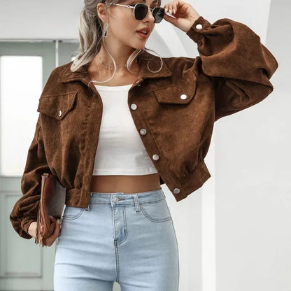 Women's Cropped Bomber Jacket | Lightweight Warmth for Layering 1