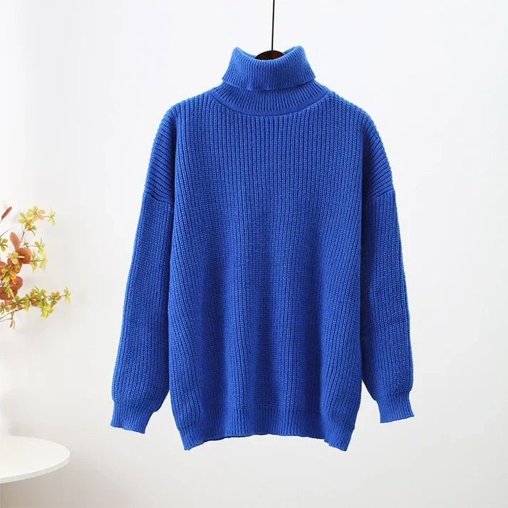 Women's Roll Neck Jumper | Ribbed Knit & Relaxed Fit 2