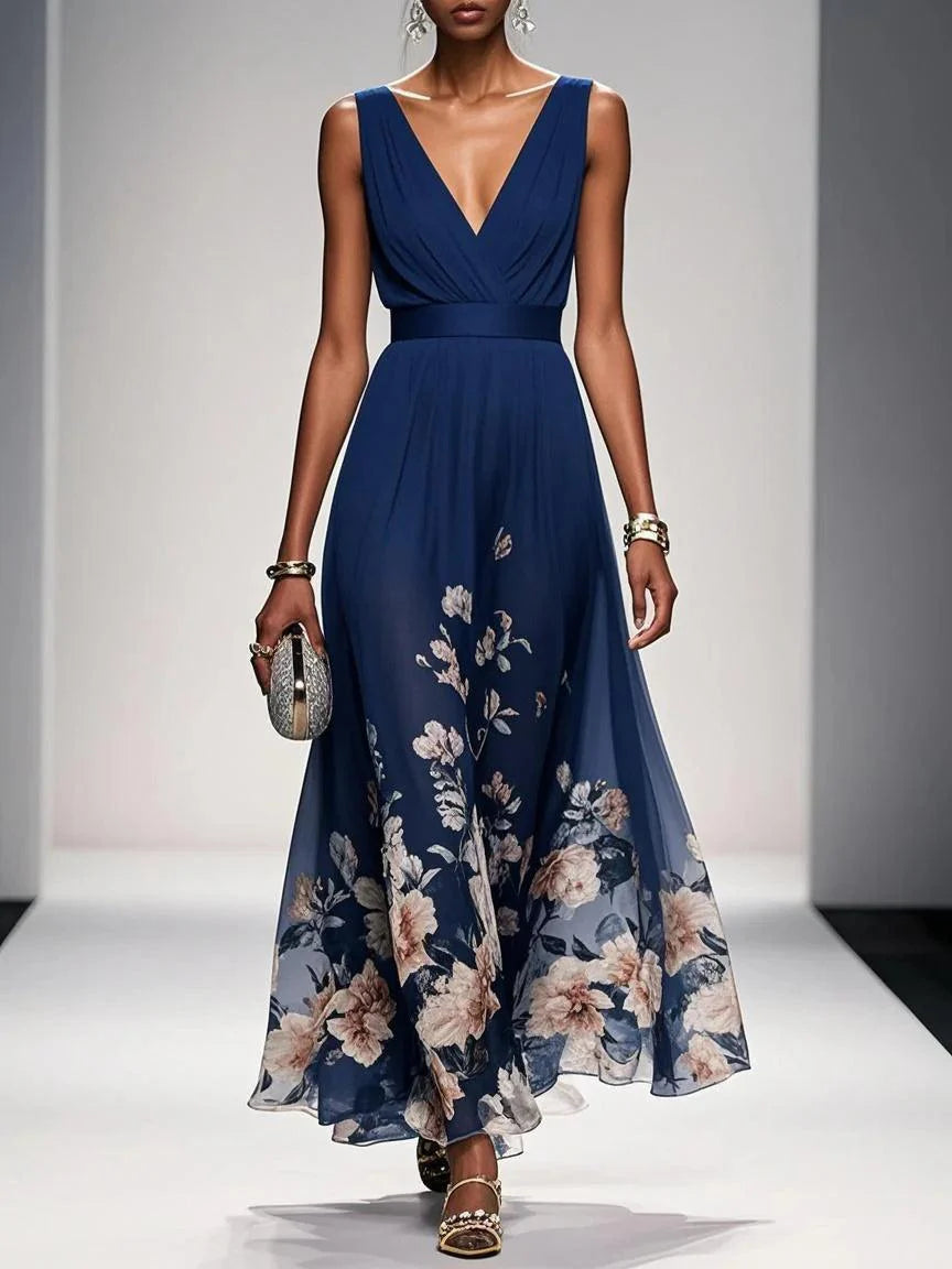 SLEEVELESS V-NECK MAXI DRESS 1