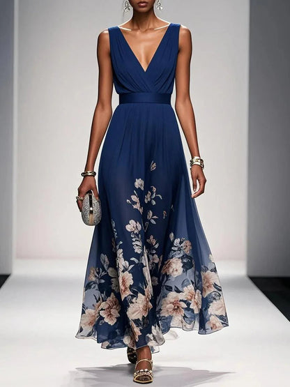 SLEEVELESS V-NECK MAXI DRESS 1