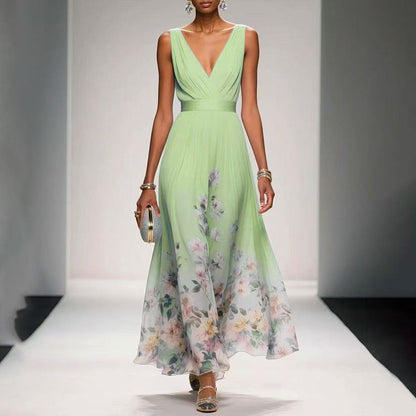 SLEEVELESS V-NECK MAXI DRESS 5