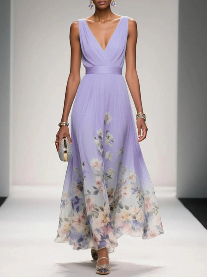 SLEEVELESS V-NECK MAXI DRESS 7