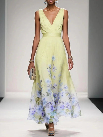 SLEEVELESS V-NECK MAXI DRESS 8