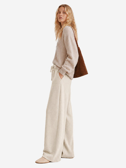Women's Wide-Leg Trousers | Soft, Flowing Drape
