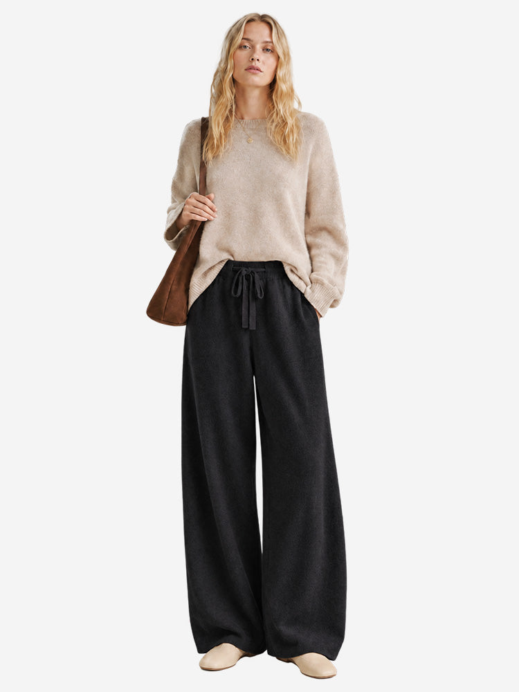 Women's Wide-Leg Trousers | Soft, Flowing Drape