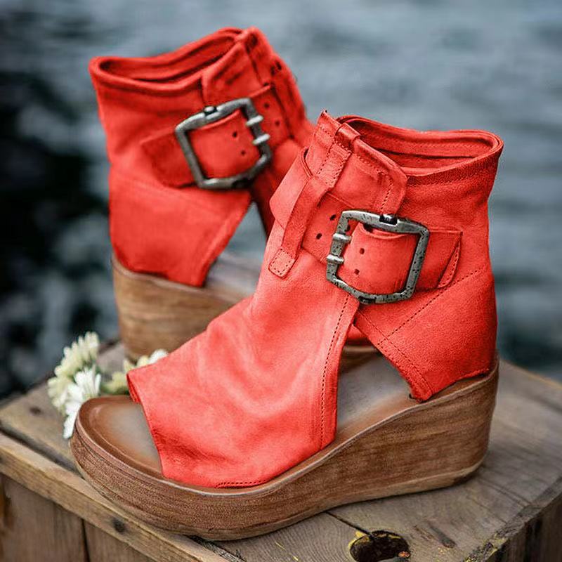 Sandals For Women | Buckle Strap Wedge Style 1
