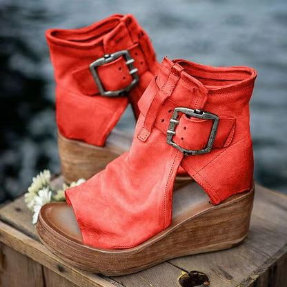 Sandals For Women | Buckle Strap Wedge Style 1