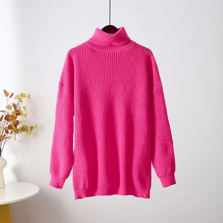 Women's Roll Neck Jumper | Ribbed Knit & Relaxed Fit 5