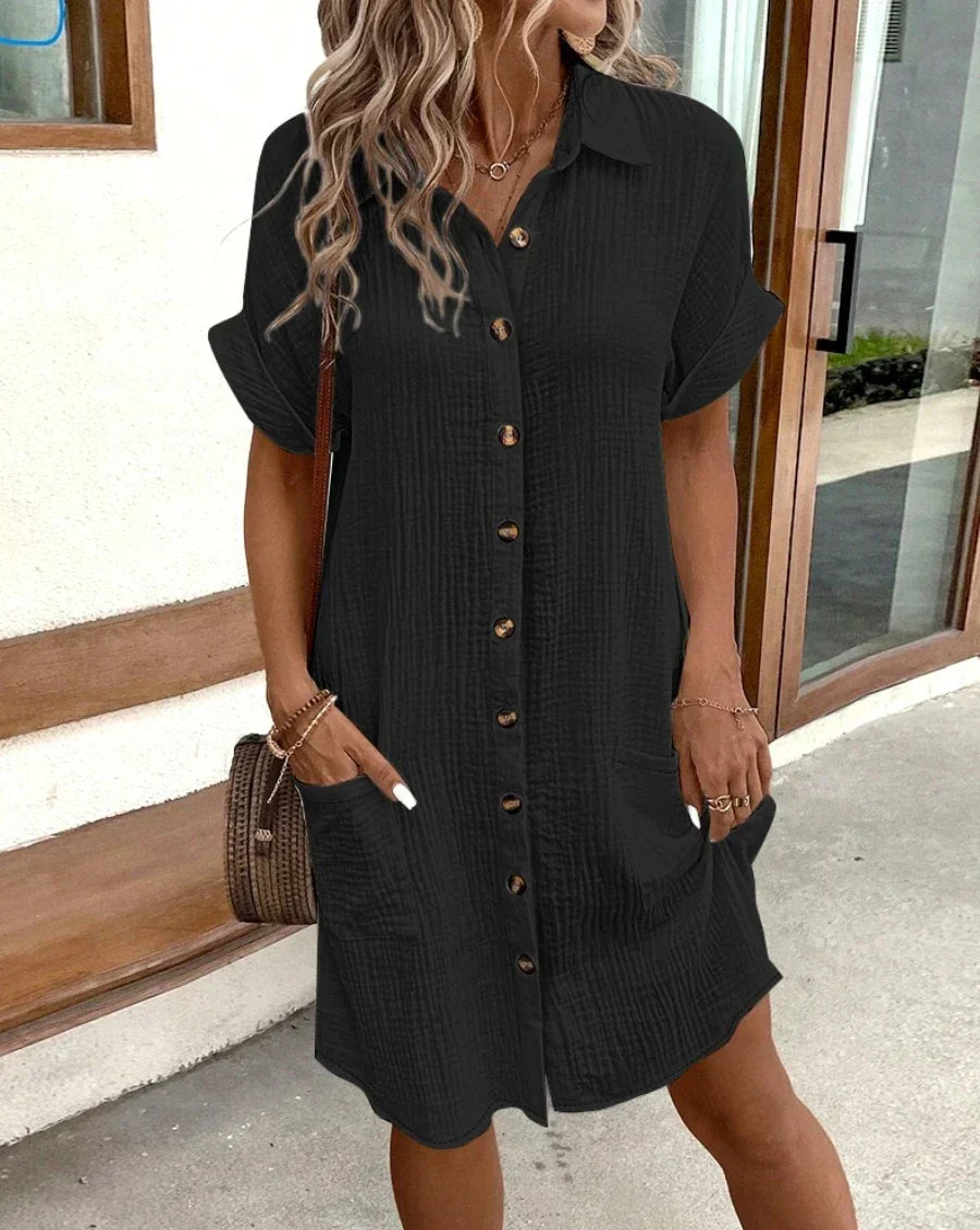 Serenity Cotton Mini Dress for Everyday Wear