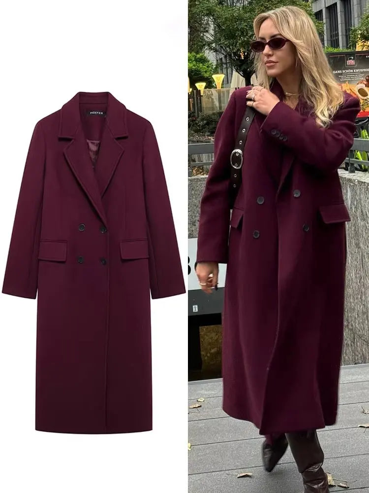 Women's Winter Coat | Double-Breasted Elegant Design 1