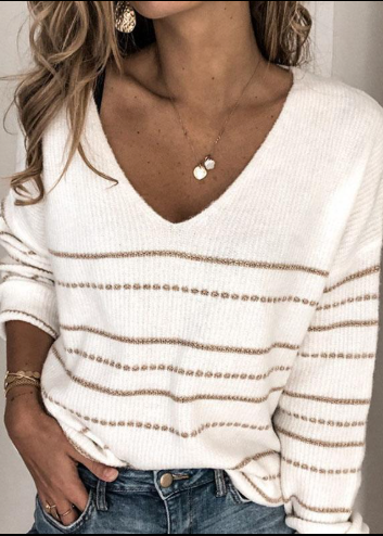 Women's Striped Sweater | Relaxed Fit & Cosy Warmth 4