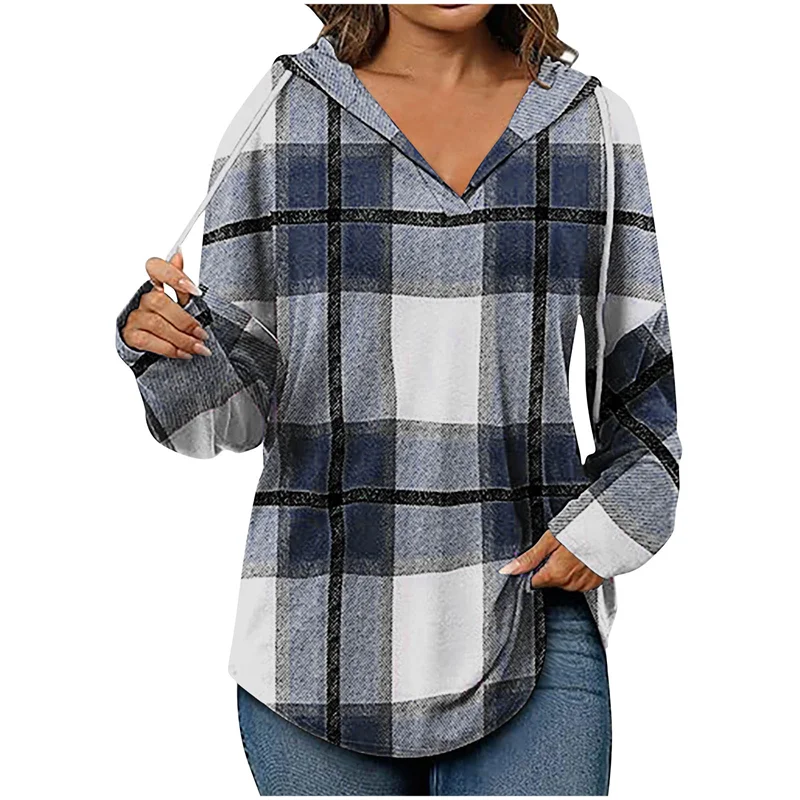 Ruby - Cozy Oversized V-Neck Hoodie for Everyday Wear