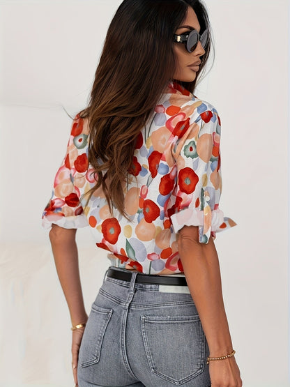 Sophia | Floral Button-Down Blouse 2