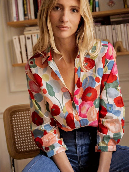 Sophia | Floral Button-Down Blouse 3
