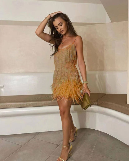 Stunning Sequin Evening Dress for Parties