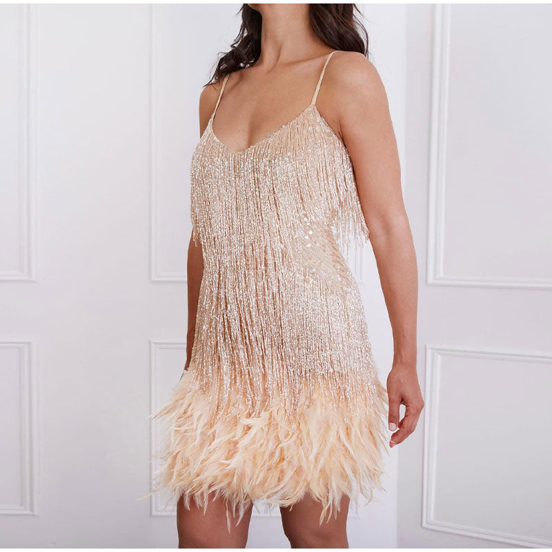 Stunning Sequin Evening Dress for Parties