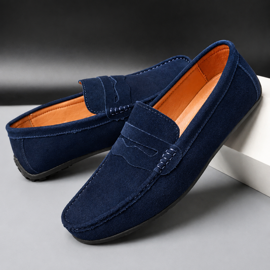 Summer Loafers | Verona Suede Slip-On Penny Loafers for Men