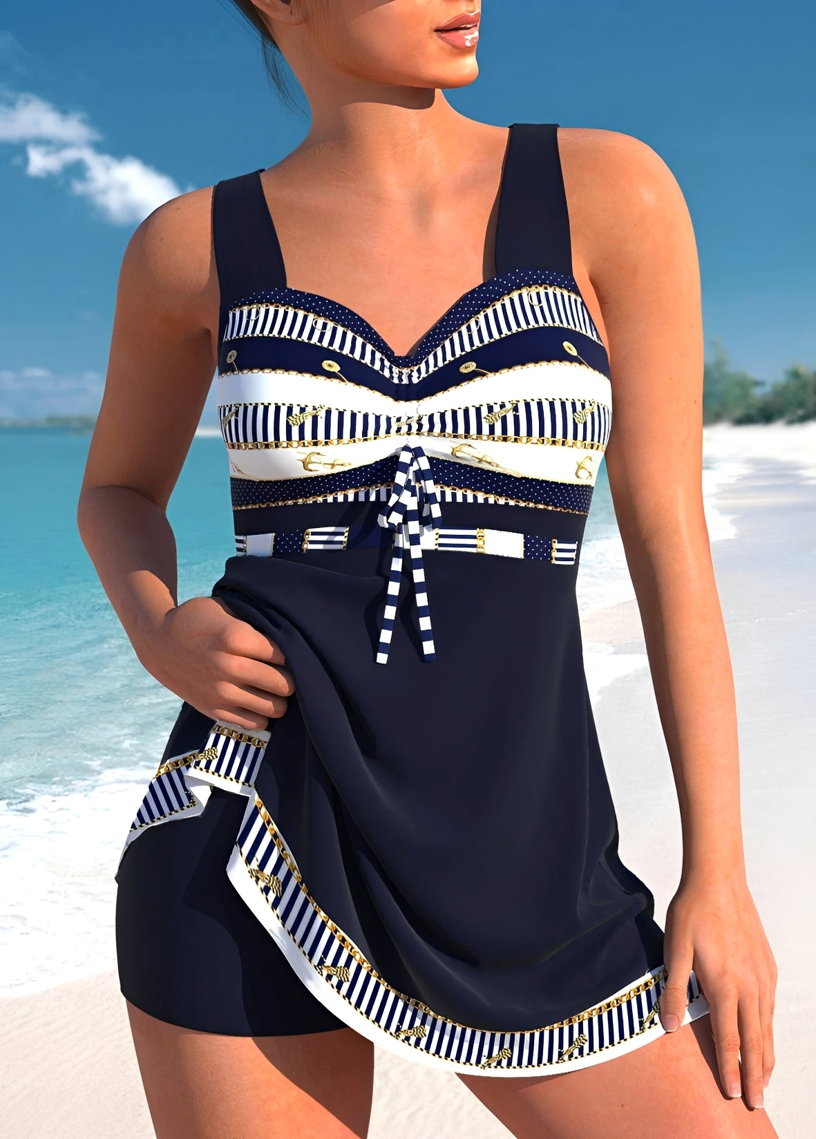 Swimsuit Women's | Bold Geometric Print & All-Day Comfort