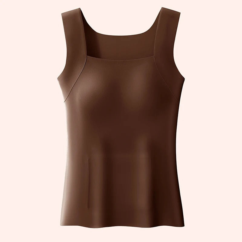 Tank Top | Luna Square-Neck Tank Top with Built-In Bra for Women