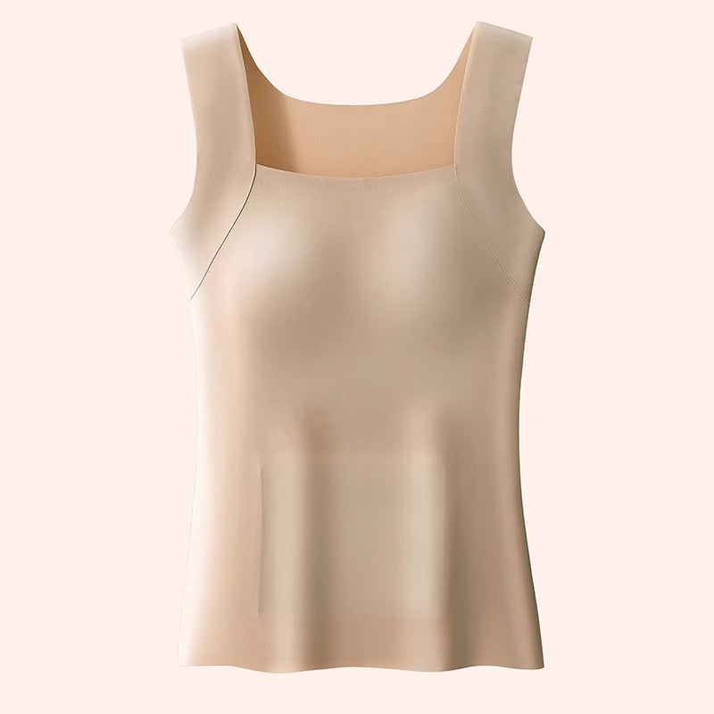 Tank Top | Luna Square-Neck Tank Top with Built-In Bra for Women