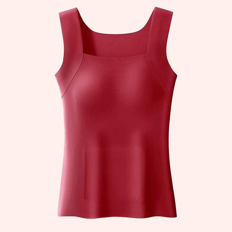 Tank Top | Luna Square-Neck Tank Top with Built-In Bra for Women