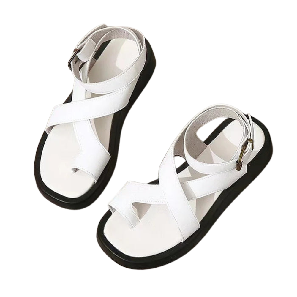 Chic Criss-Cross Ankle Strap Platform Sandals