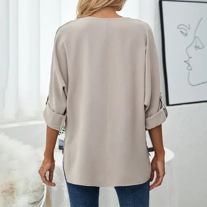 V Neck Top Women's | Elegant & Versatile Everyday Blouse