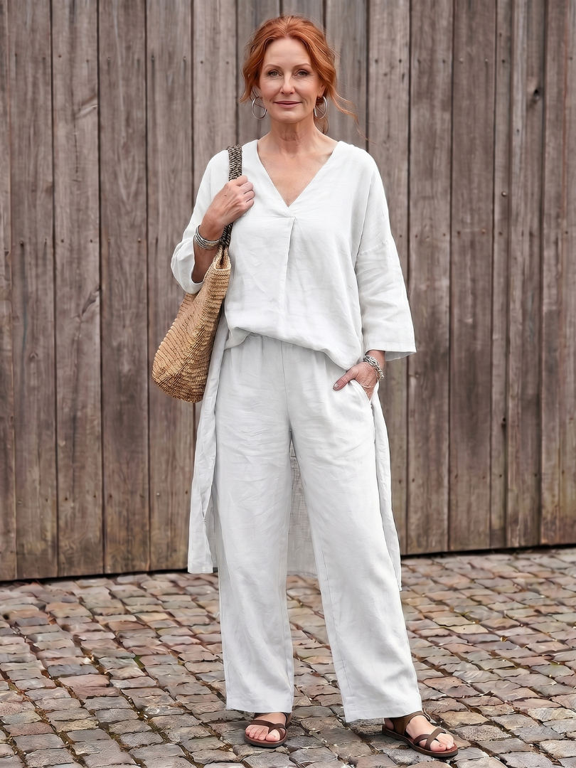 Women's Tunic & Wide Leg Pant Set | Relaxed Fit & All-Day Comfort 6