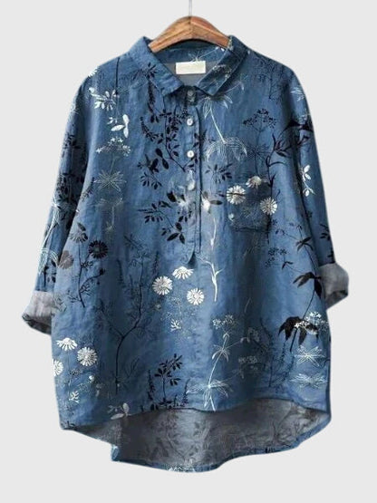 Valeria™ - Floral Print Chiffon Blouse for Everyday Wear