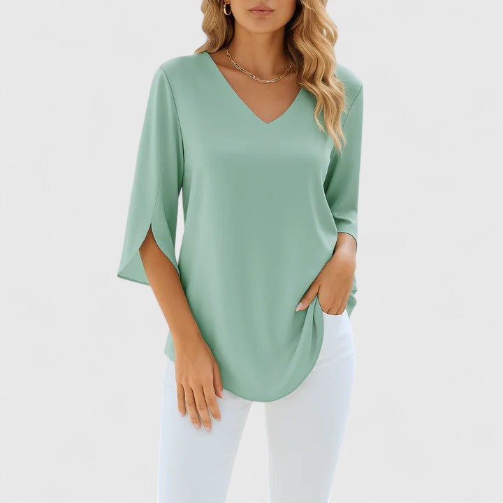 Violetta™ | Chic V-Neck Top for Any Occasion