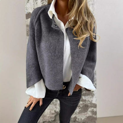 WOOL CAPE WITH FRONT CLOSURE 1