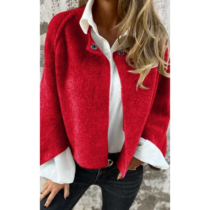 WOOL CAPE WITH FRONT CLOSURE 3