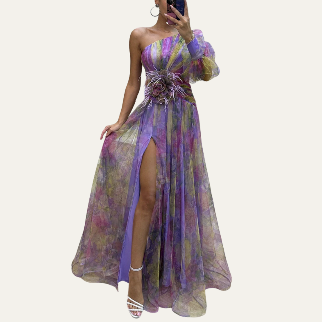 Wedding Guest Dress - Off Shoulder Maxi